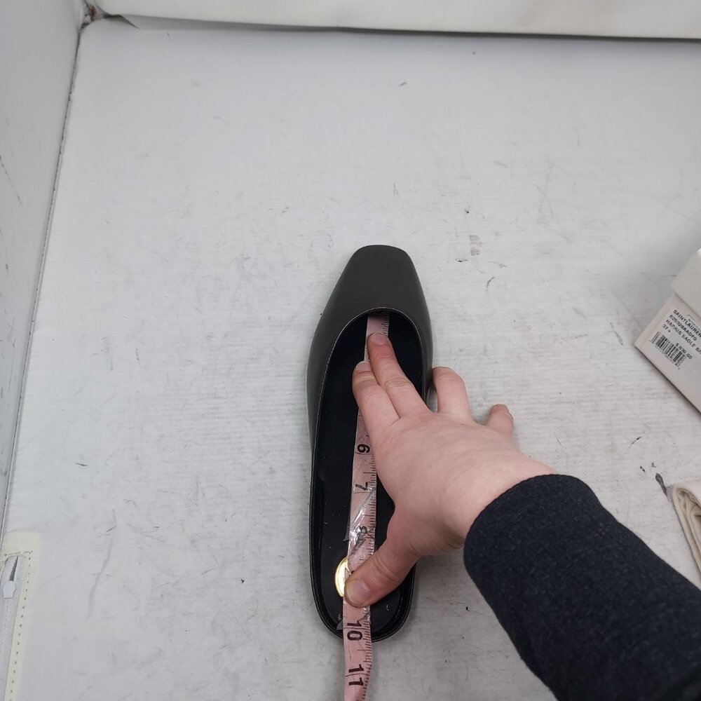 Saint Laurent YSL Black Womens Leather Lido Slip-on Shoe - Picture 11 of 11